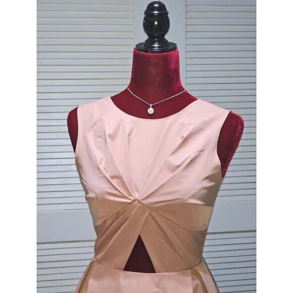 Nasty Gal Women's Blush Pink Knot Cut Out Skater Mini Dress Size XXS 2440 - Picture 10 of 15